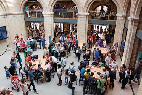 20,000 people flocked to Apple’s Covent Garden store - its 28th in the UK on its opening day. The first customer was waiting outside for 24 hours before the doors were unlocked